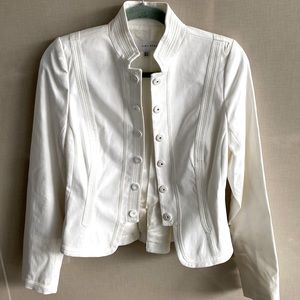 Zara Woman white tuxedo jacket